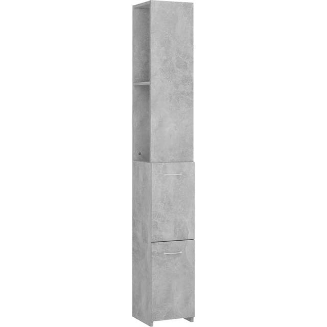 vidaXL Bathroom Cabinet Concrete Grey 25x26.5x170 cm Engineered Wood