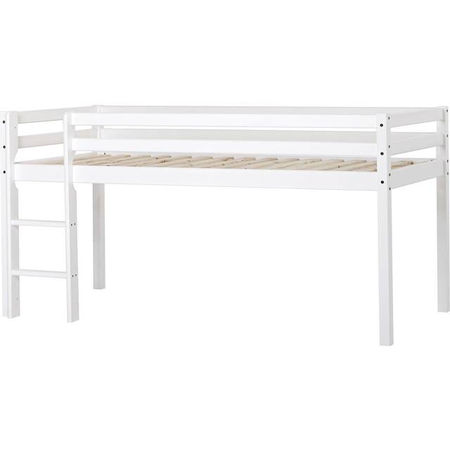 Basic Mid Sleeper Bed - White (European Single (90 x 200cm))