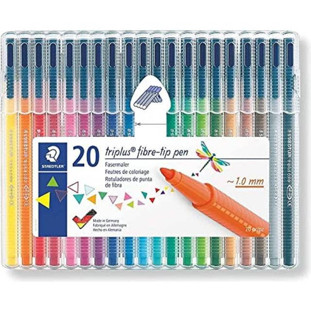 Staedtler Triplus Brilliant Colour Fibre Tip Pen 20 Pack