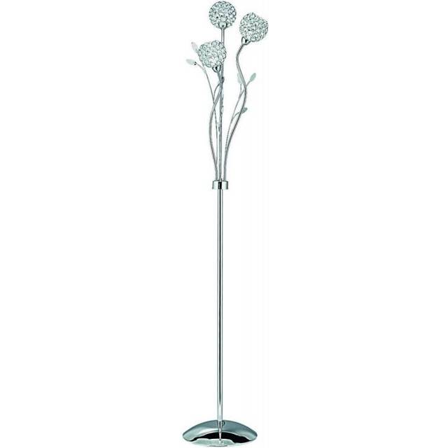 Searchlight 3573CC Bellis Ii - 3 Light Floor Lamp Chrome Clear Glass D