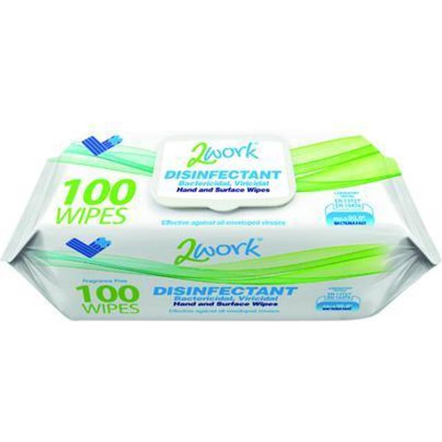 2Work Viricidal Hand And Surface Wipes (100 Pack) 2W07385