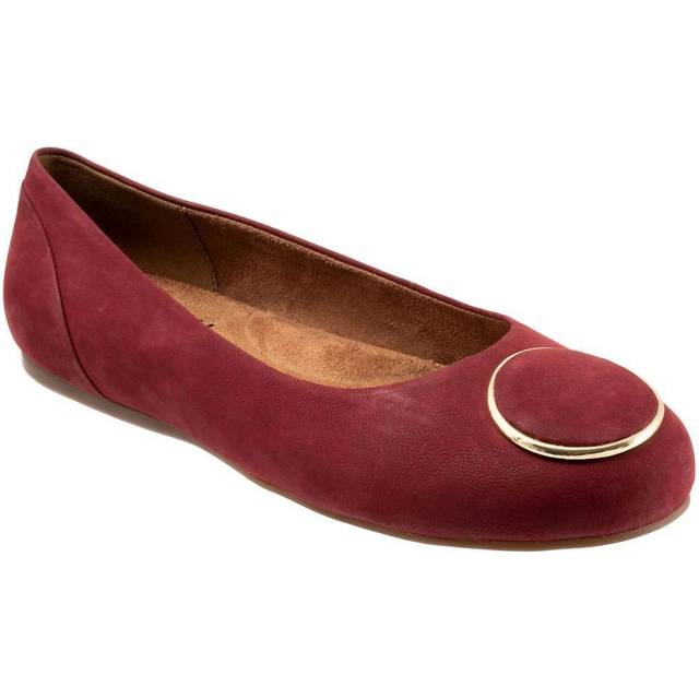 Softwalk sonoma halo s2257-662 womens burgundy narrow ballet flats shoes