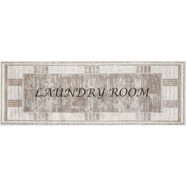 Power Loom Brown/Cream Rug (51cm W X 150cm L)