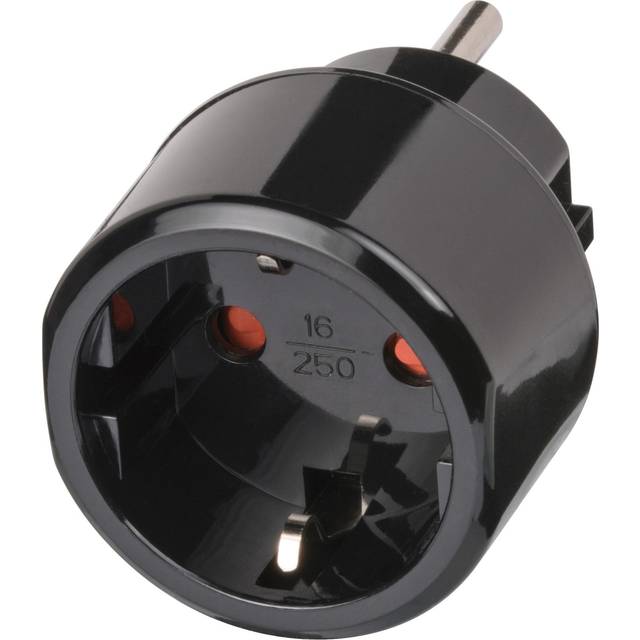 Brennenstuhl Traveladapter Eu - Us/jap Earthed Black