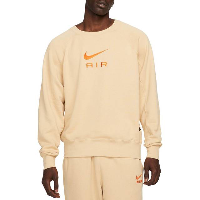 Nike, Sweatshirts & Hoodies, Herr, XS, Bomull, Lättviktig Crewneck Sweatshirt Air French Terry - beige (XS)