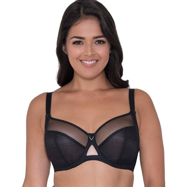Curvy Kate Womens Victory Balcony Bra - Black Polyamide - Size 38D