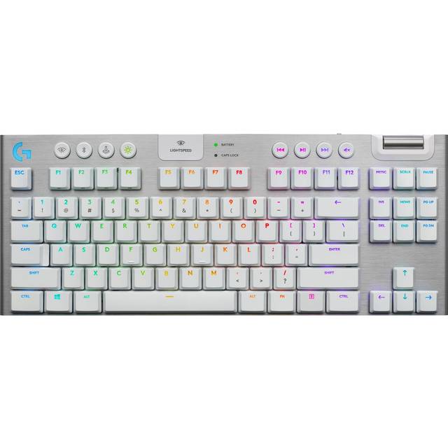 Logitech G915 TKL Tenkeyless LIGHTSPEED tangentbord - Kanada in Vit, Dansk/norsk/svenska/suomalainen (Qwerty)