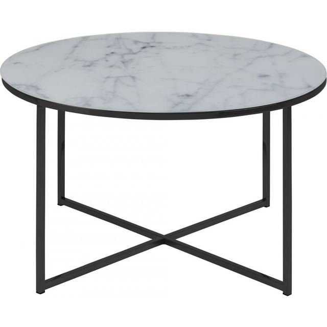 Alisma Black Marble Effect Round Coffee Table