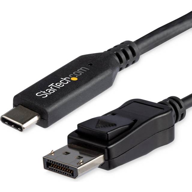 StarTech.com CDP2DP146B USB-C till DisplayPort-kabel (1,8 m, 8K 30 Hz, HBR3, USB-C-adapter, Thunderbolt 3-kompatibel)