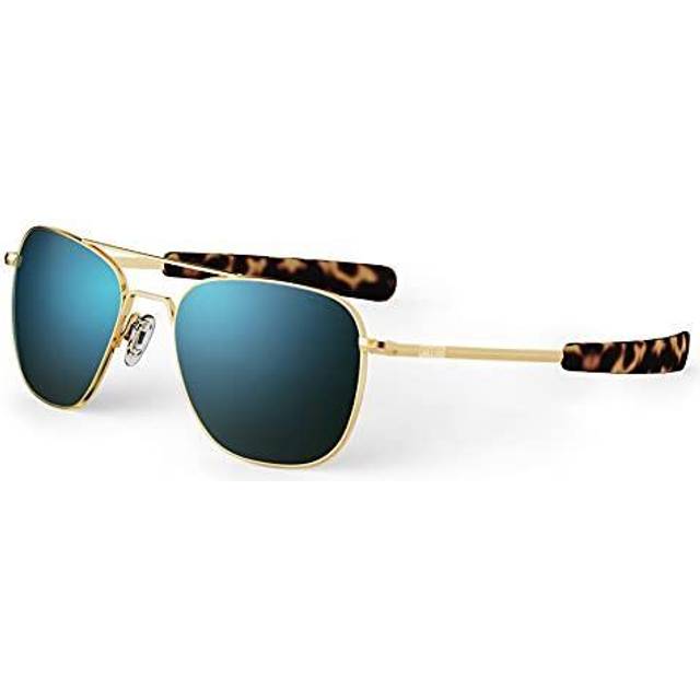 Randolph Engineering Aviator Polarized AF239 Men's Sunglasses Gold Size 55 (55)