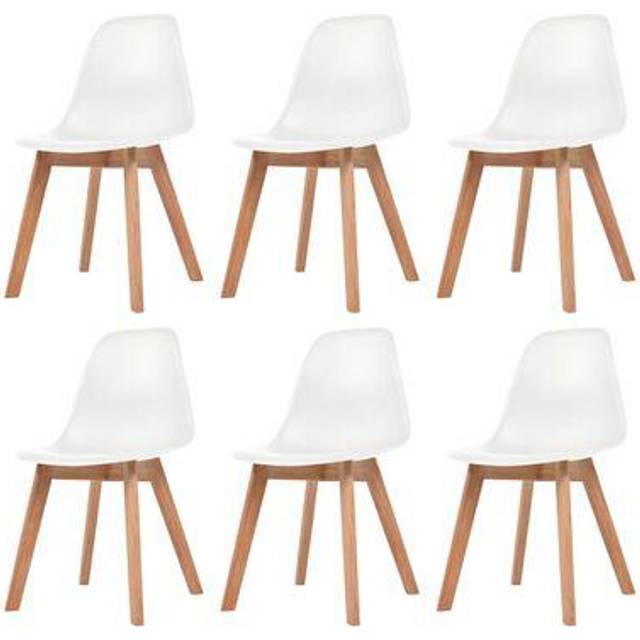 vidaXL Dining Chairs 6 pcs Yellow Plastic