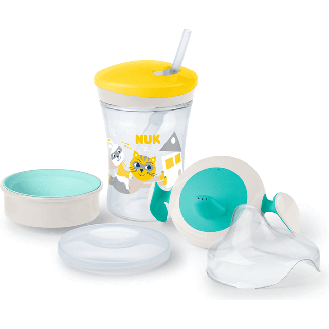 Learn to Drink Set with Trainer Cup Learner Cup (6M+) | Magic Cup 360 Sippy Cup (8M+) & Action Cup Toddler Cup (12M+)