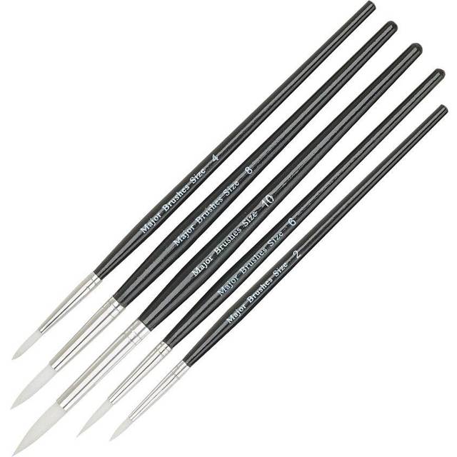 Major Brushes Roundtip Synthetic Sable Brush Set 5