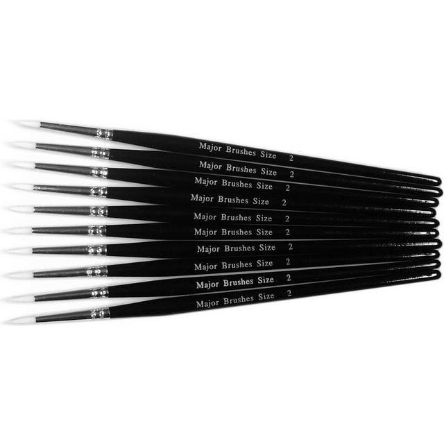 Major Brushes Synthetic Sable Brushes(size 2) - Pack of 10