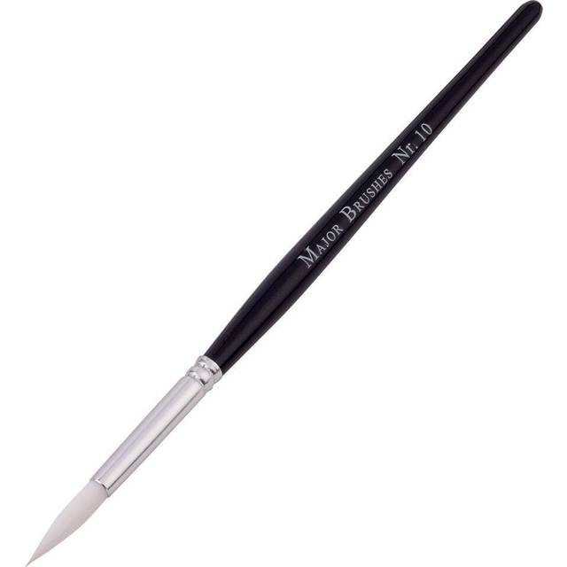 Major Brushes White Nylon Sable Brush, Pack 10, Size 10
