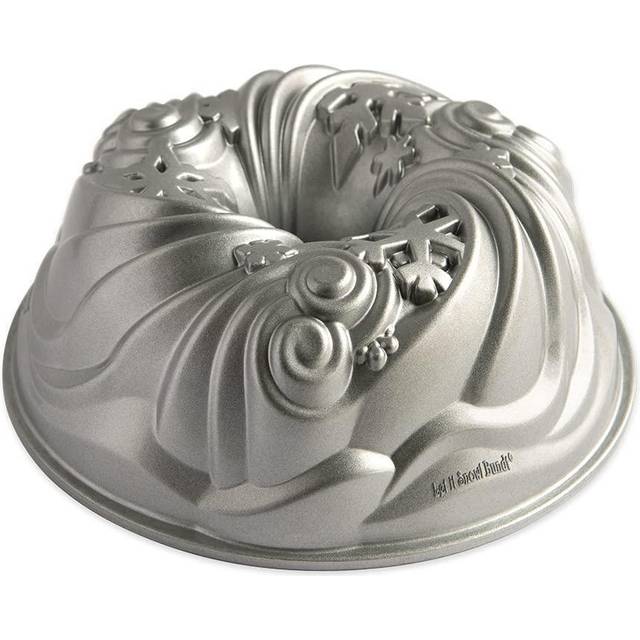 Let It Snow Bundt Tin, Aluminium Non-Stick Baking Tin , Colour: Silver, (93648)