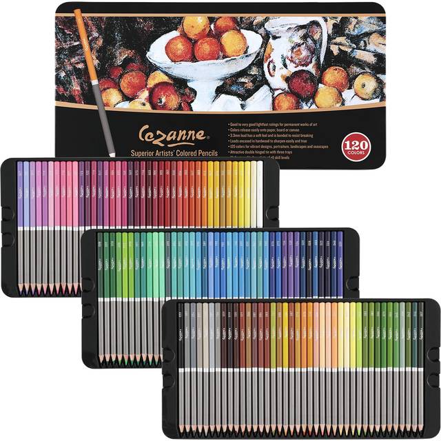 creative Mark cezanne Premium colored Pencils Multicolor Set of 120 - Highly-Pigmented Drawing Pencils - coloring Pencils for Drawing  Blending  color