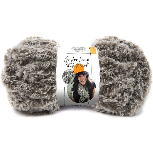 Lion Brand Yarn (1 Skein) Go for Faux Thick & Quick Bulky Yarn  Chow