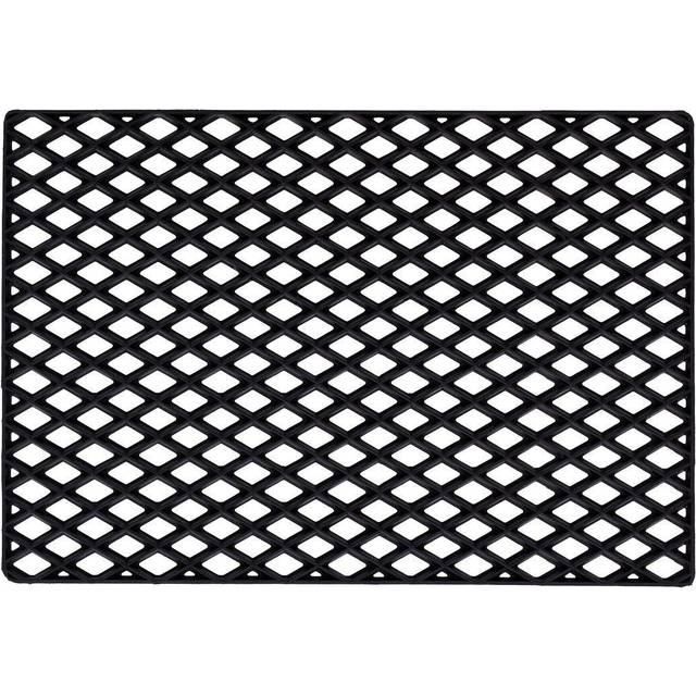 Dixie Black Grid Dörrmatta 45x75 Cm - Dörrmattor Gummi Svart - 37425