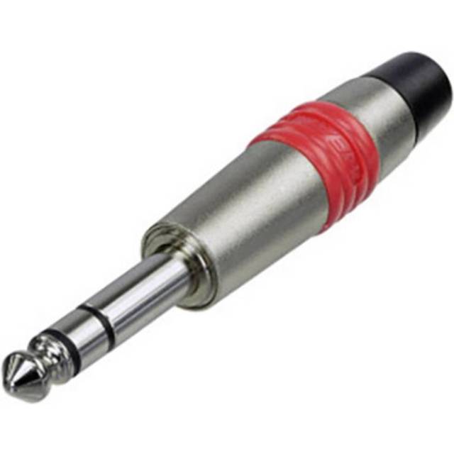 Rean AV NYS228C-6-CON Hörlursuttag 6.35 mm Kontakt hane rak Antal poler: 3 Stereo Silver, Blå 1 st