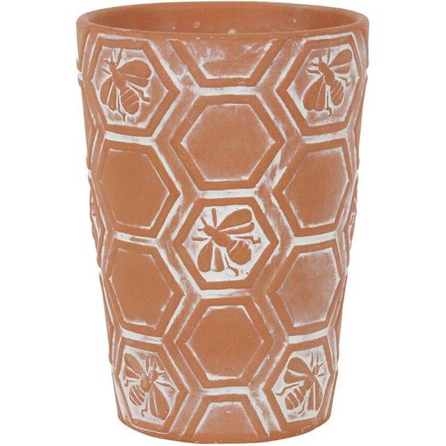 Large Terracotta Bee & Honeycomb Plant Pot 16cm