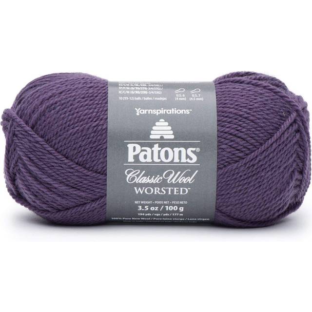 Patons Classic Wool Yarn-Gray Plum 244077-77781