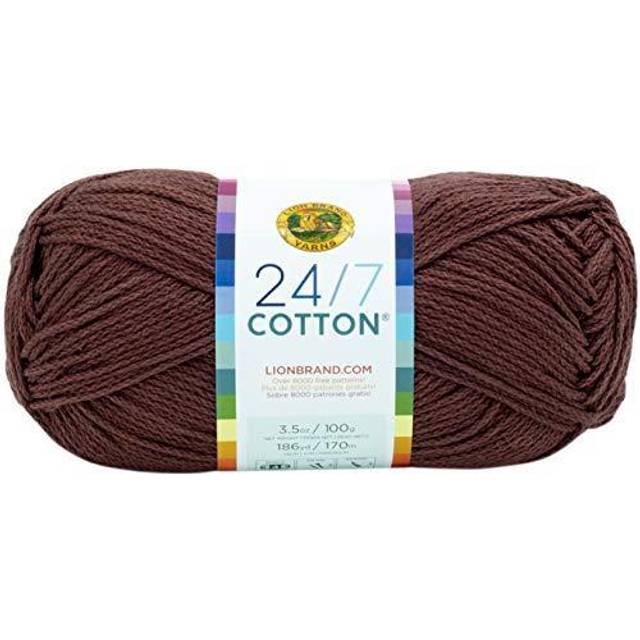 Lion Brand 24/7 Cotton Yarn-Coffee Beans 761-125