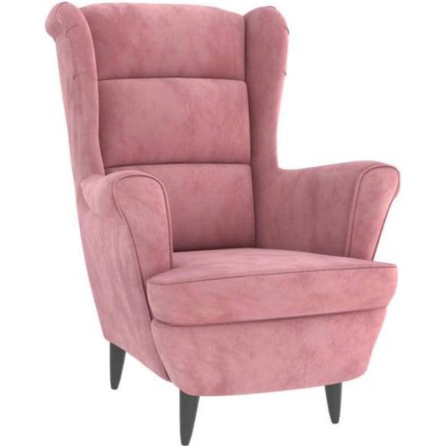 Fåtölj rosa sammet