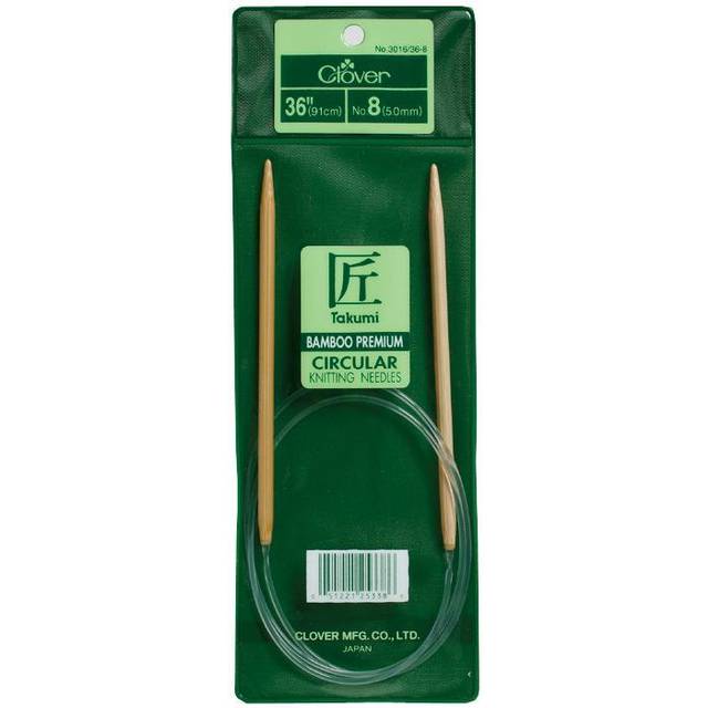 "Takumi Bamboo Circular Knitting Needles 36""-Size 8/5mm 1636-8"
