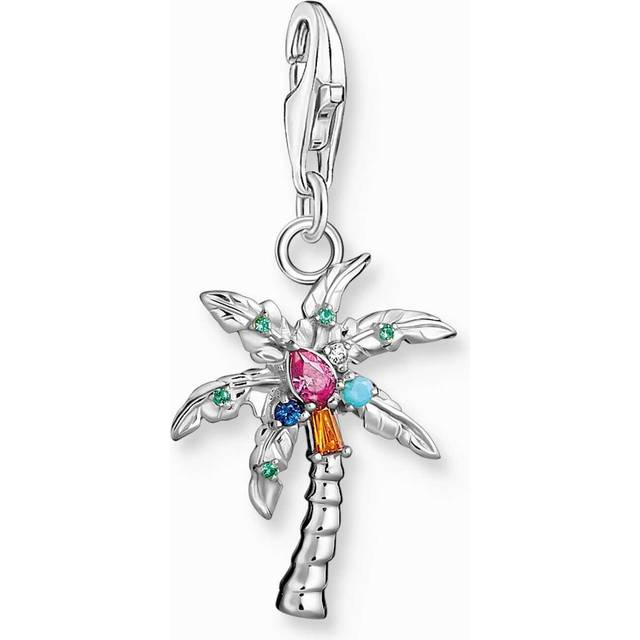 THOMAS SABO Silver & Multi-Stone Palm Tree Charm 1932-342-7