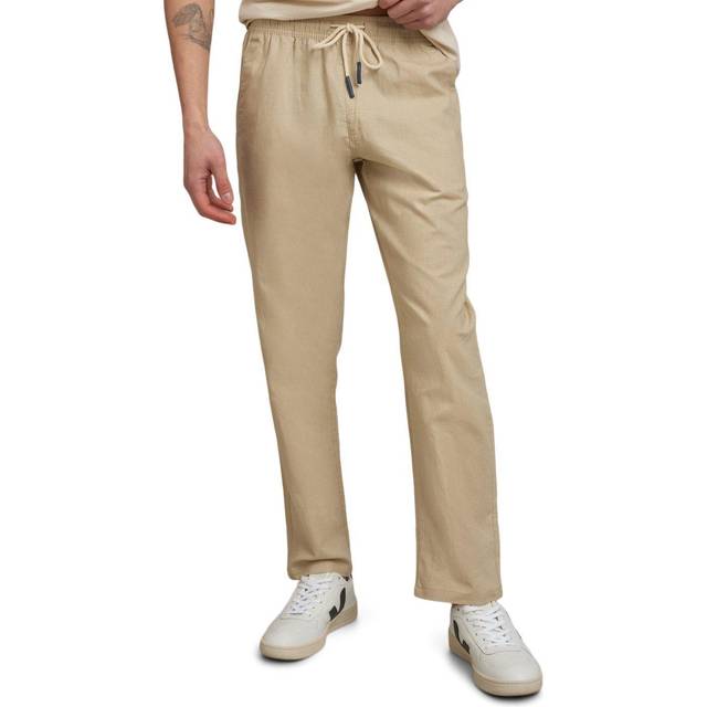 Beige Linen Pants Herr, Beige, XL