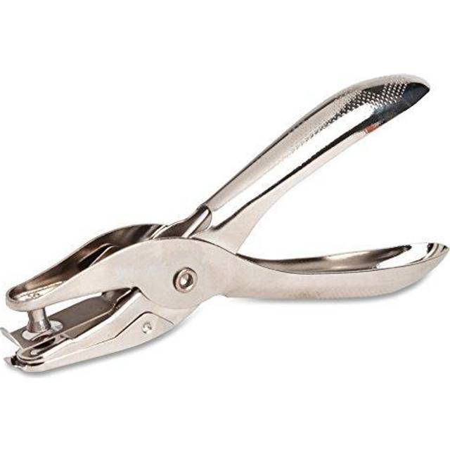 Business Source BSN62895 Ticket Punch, Single Hole, Round, .25 in. Hole, silver