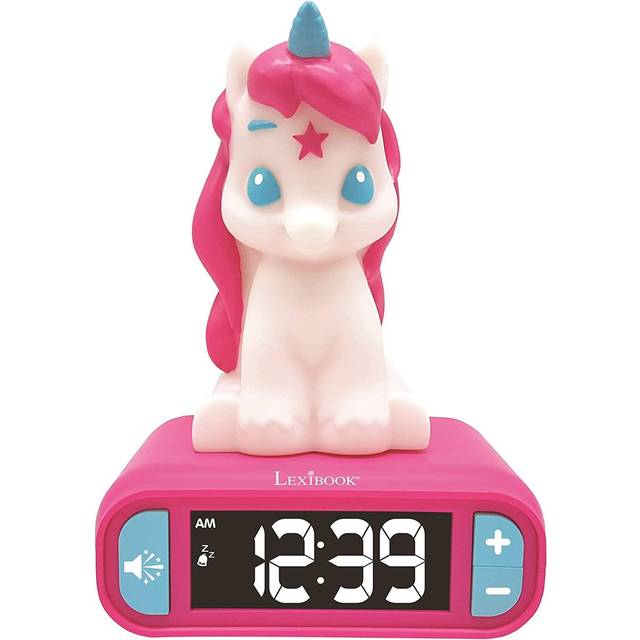 Lexibook Unicorn Childrens Clock With Night Light