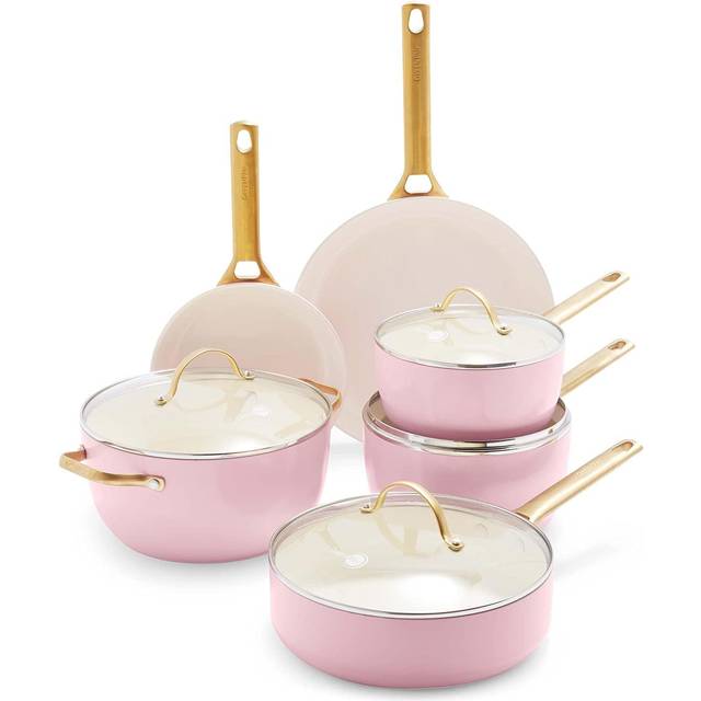 GreenPan Padova gryt- och stekpanneset 10 delar Blush pink - Rosa
