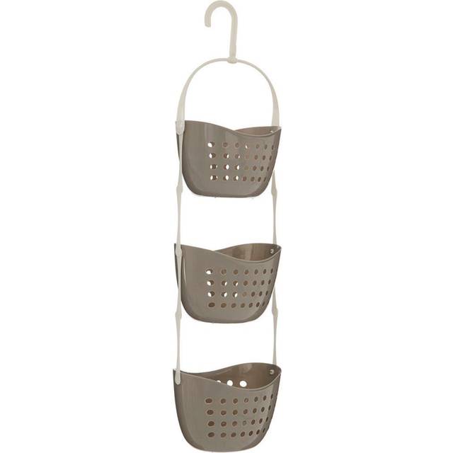 Premier Housewares 3 Tier Grey Shower Caddy - 23 x 17 x 83cm