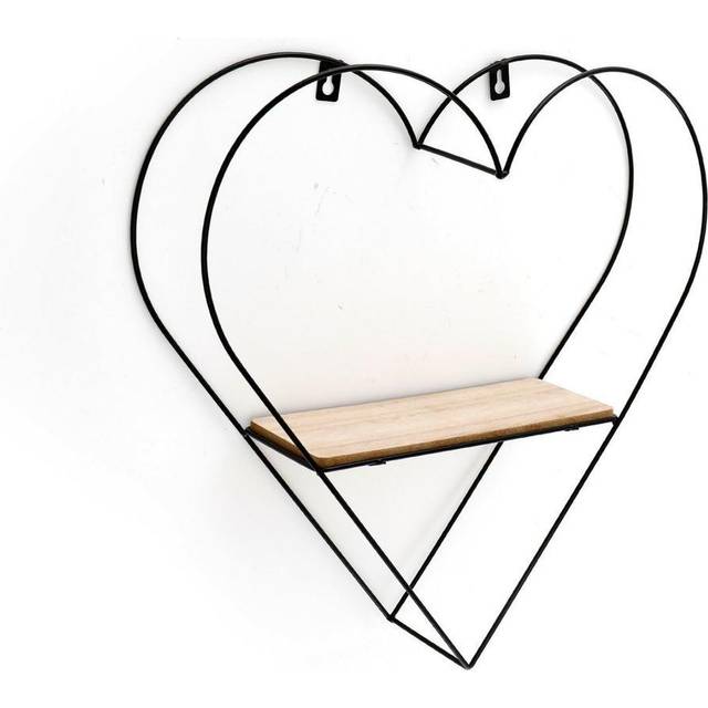 Heart Shaped Wire Wall Shelf
