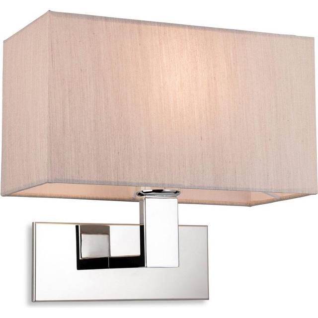 Firstlight Raffles Contemporary Style Wall Light Oyster and Chrome