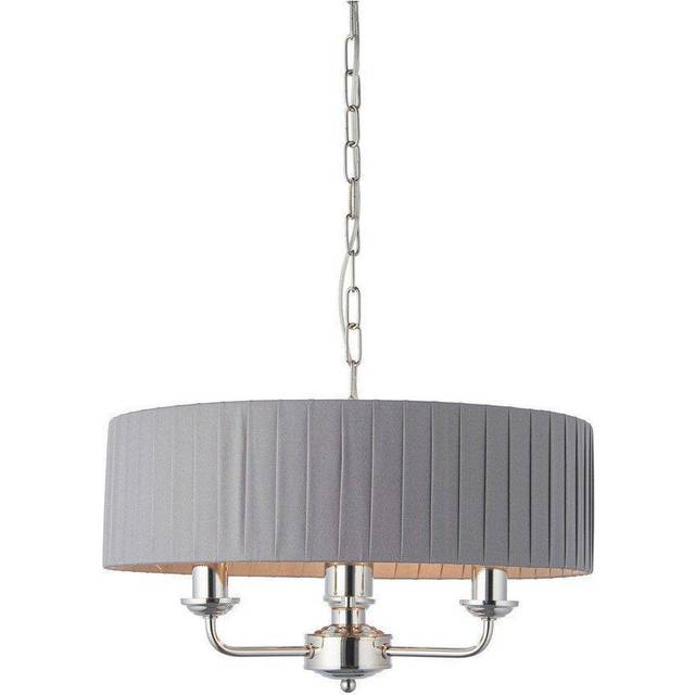 Colden 3-Light Drum Chandelier - Charcoal (30cm H X 45cm W X 45cm D)