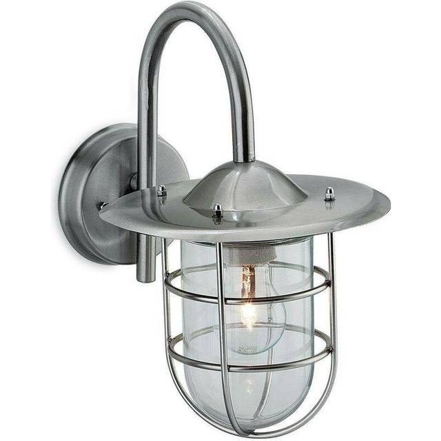 Firstlight Cage Contemporary Style Lantern in Stainless Steel and Clear Glass