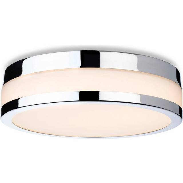 Firstlight Marnie LED Flush Ceiling Light 12W Warm White in Chrome and Opal Glass