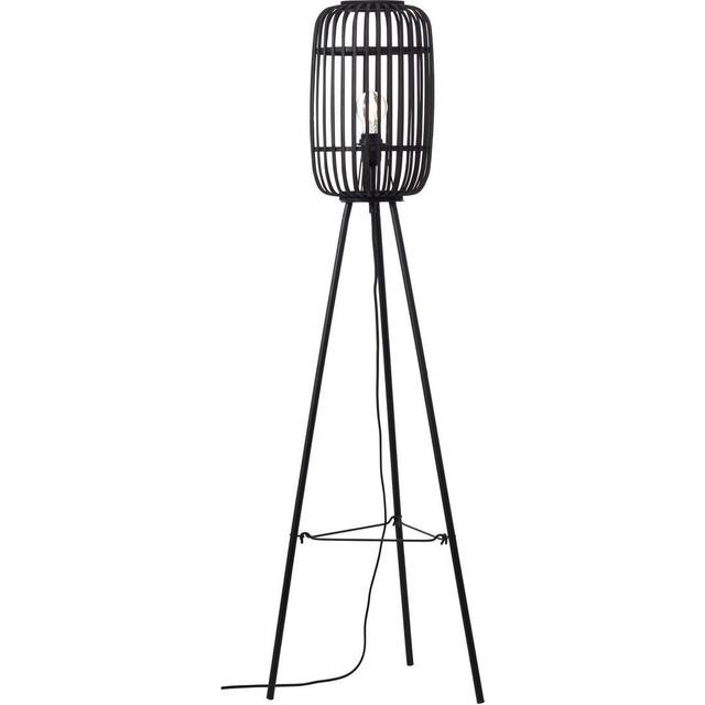 Endon 101697 Mathias 1 Light Floor Lamp Dark Bamboo &amp; Plywood With