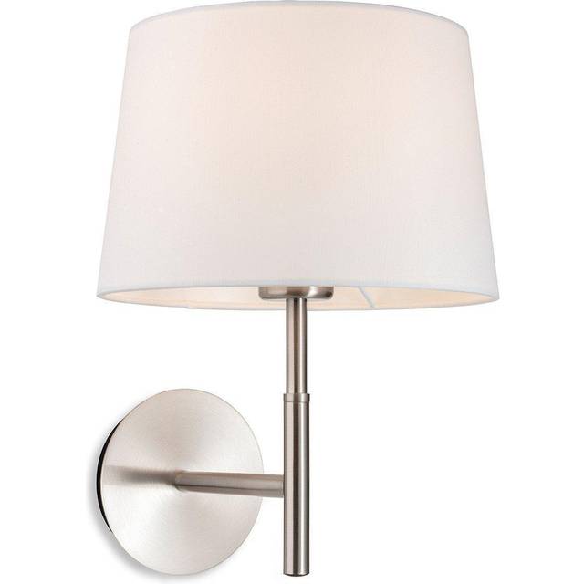 Firstlight Seymour Contemporary Style Wall Light with On/Off Switch Cream and Brushed Steel