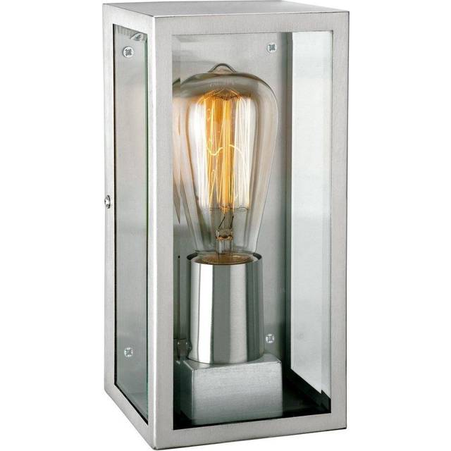 Firstlight Dallas Modern Style Lantern in Stainless Steel and Clear Glass