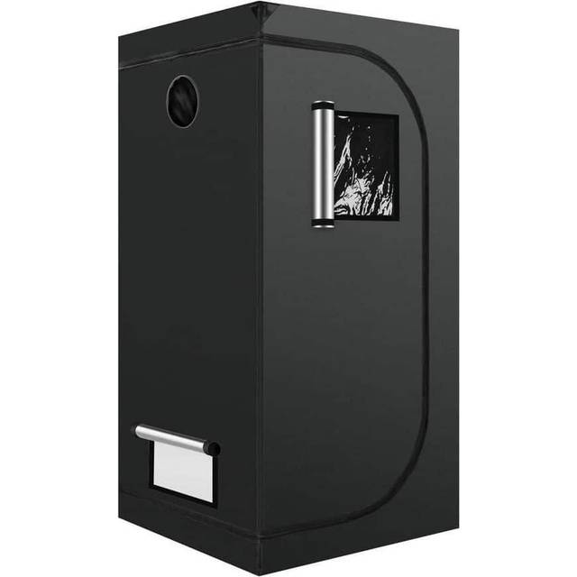 "iPower 32""x32""x63"" Hydroponic Water-Resistant Grow Tent with Removable Floor Tray for Indoor Seedling Plant Growing"