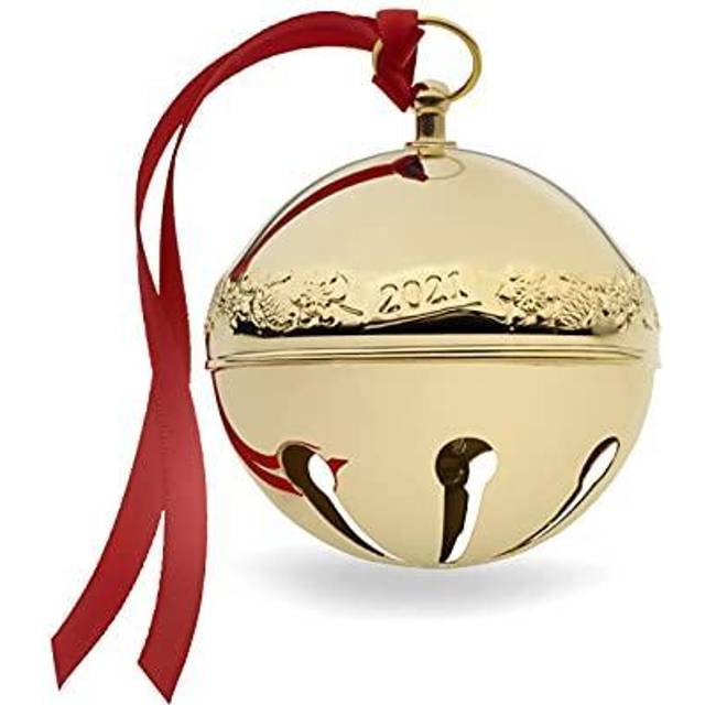 Wallace 32nd Edition 2021 Gold Plated Sleigh Bell Ornament  Gold Christmas