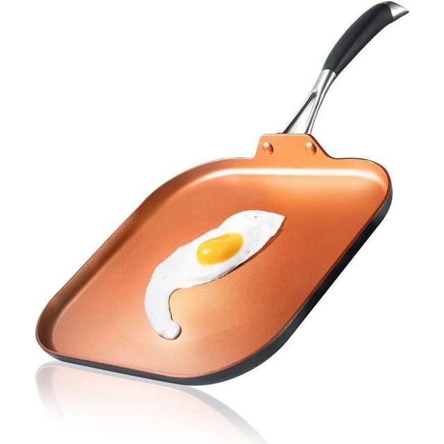 Nutrichef Cast Iron Copper Griddle Pan