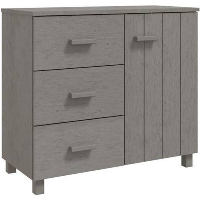 (light grey) vidaXL Solid Wood Pine Sideboard Wooden Storage Side Cabinet Multi Colours