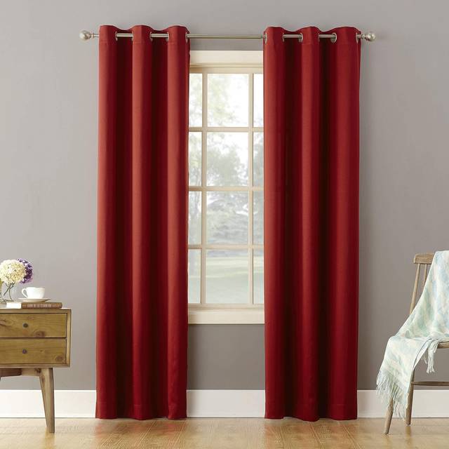 "Sun Zero - 53399 Becca Energy Efficient Grommet Curtain Panel  40"""""""" x 84""""""""  Brick"