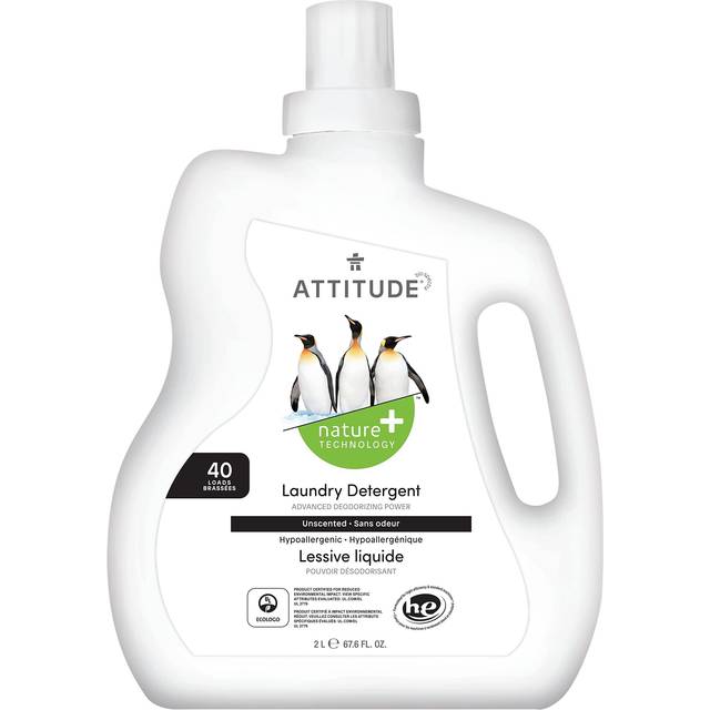 Attitude Liquid Laundry Detergent 40 Loads Unscented 67.6 fl oz