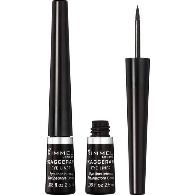 Rimmel London Scandaleyes Exaggerate Liquid Eyeliner  Intense Color  Long-Wearing  Waterproof  001  Black  0.08oz